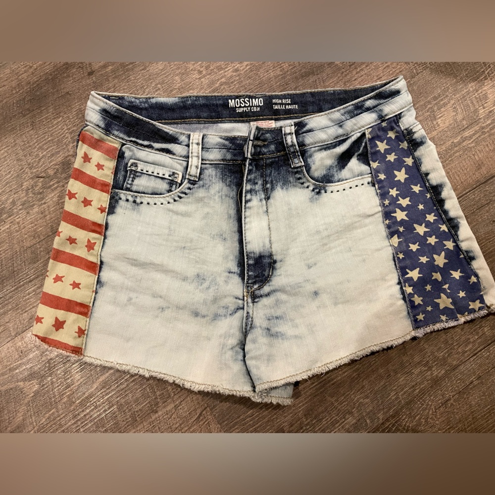 American Flag Jean shorts